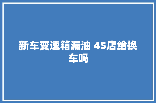 新车变速箱漏油 4S店给换车吗