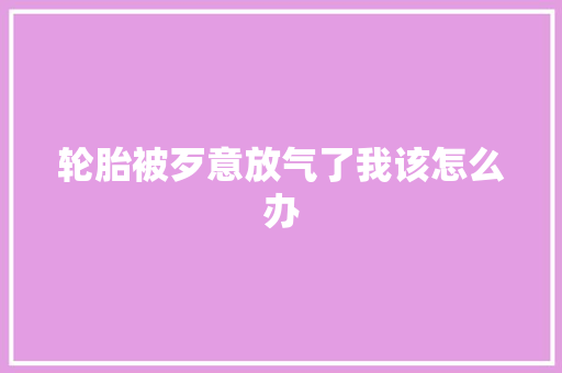 轮胎被歹意放气了我该怎么办