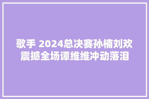 歌手 2024总决赛孙楠刘欢震撼全场谭维维冲动落泪