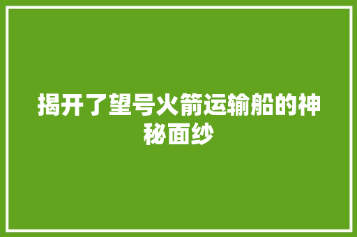 揭开了望号火箭运输船的神秘面纱