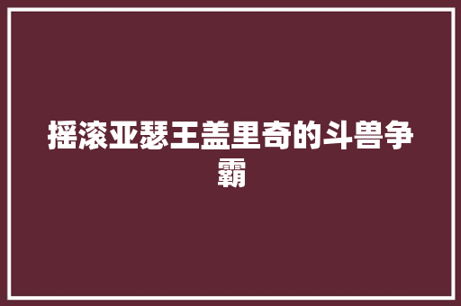 摇滚亚瑟王盖里奇的斗兽争霸
