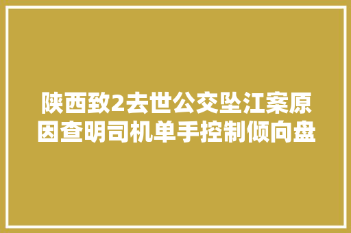 陕西致2去世公交坠江案原因查明司机单手控制倾向盘