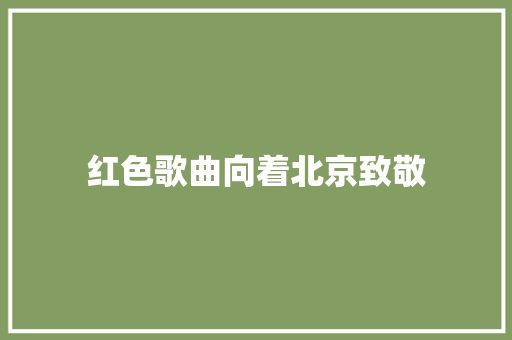 红色歌曲向着北京致敬