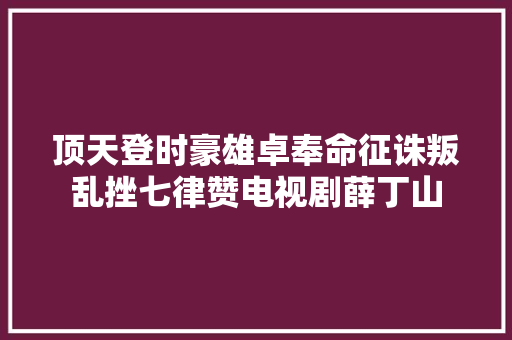 顶天登时豪雄卓奉命征诛叛乱挫七律赞电视剧薛丁山