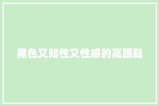 黑色又知性又性感的高跟鞋 休闲娱乐