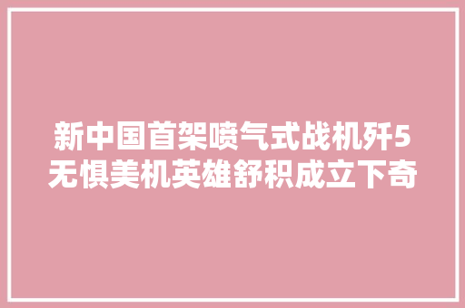 新中国首架喷气式战机歼5无惧美机英雄舒积成立下奇功