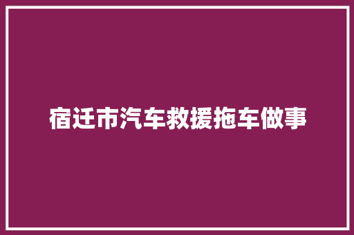 宿迁市汽车救援拖车做事 汽车知识