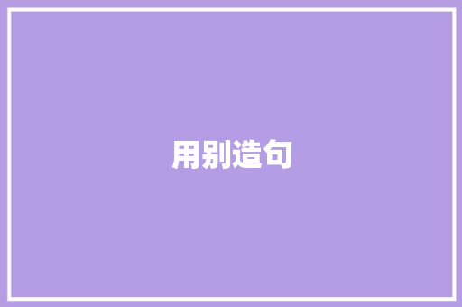 用别造句