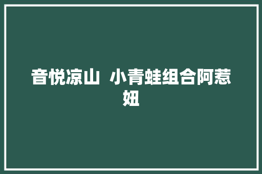 音悦凉山  小青蛙组合阿惹妞