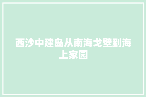 西沙中建岛从南海戈壁到海上家园
