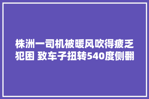 株洲一司机被暖风吹得疲乏犯困 致车子扭转540度侧翻视频