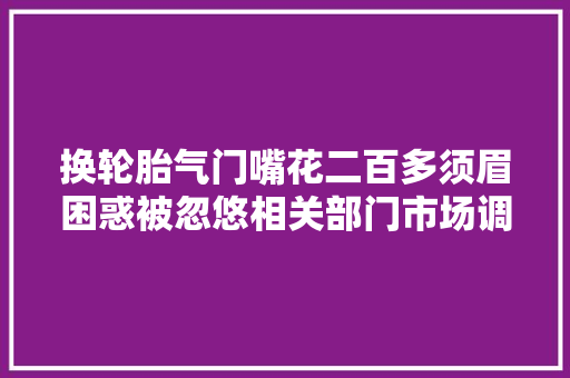 换轮胎气门嘴花二百多须眉困惑被忽悠相关部门市场调节价可帮协商 汽车知识