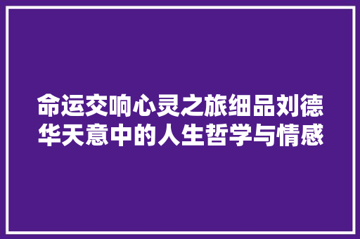 命运交响心灵之旅细品刘德华天意中的人生哲学与情感共鸣