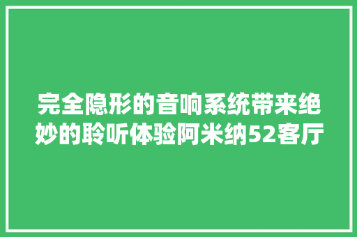 完全隐形的音响系统带来绝妙的聆听体验阿米纳52客厅影院