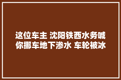 这位车主 沈阳铁西水务喊你挪车地下渗水 车轮被冰封 检修遇阻