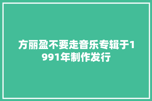 方丽盈不要走音乐专辑于1991年制作发行
