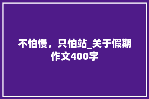 不怕慢，只怕站_关于假期作文400字