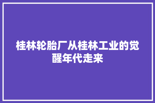桂林轮胎厂从桂林工业的觉醒年代走来