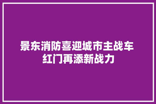 景东消防喜迎城市主战车 红门再添新战力