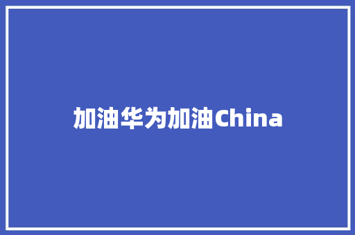 加油华为加油China