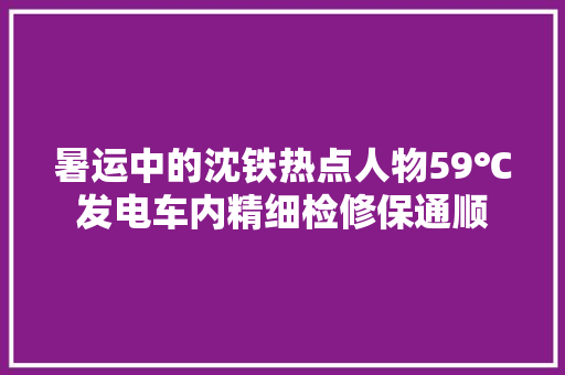 暑运中的沈铁热点人物59℃发电车内精细检修保通顺