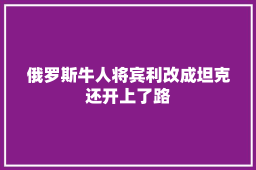 俄罗斯牛人将宾利改成坦克还开上了路