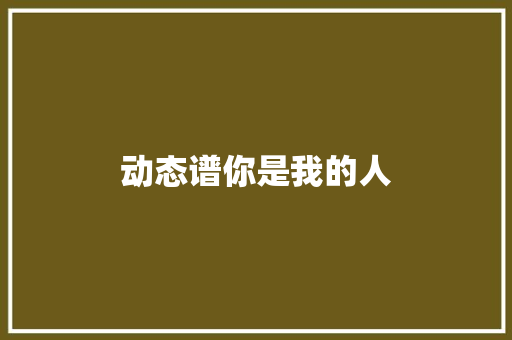 动态谱你是我的人