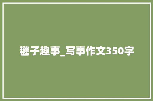 毽子趣事_写事作文350字