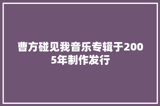 曹方碰见我音乐专辑于2005年制作发行