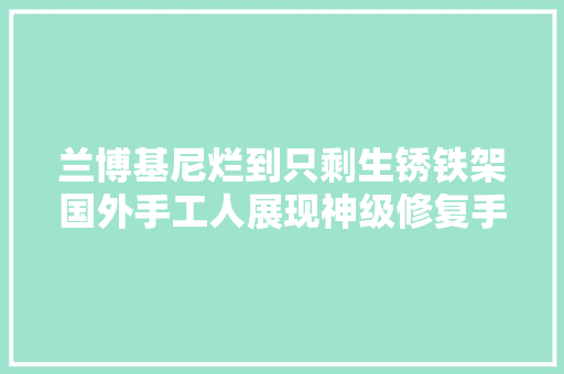 兰博基尼烂到只剩生锈铁架国外手工人展现神级修复手艺令其新生