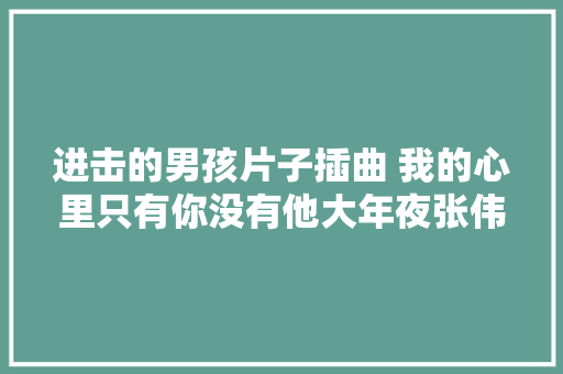 进击的男孩片子插曲 我的心里只有你没有他大年夜张伟歌词