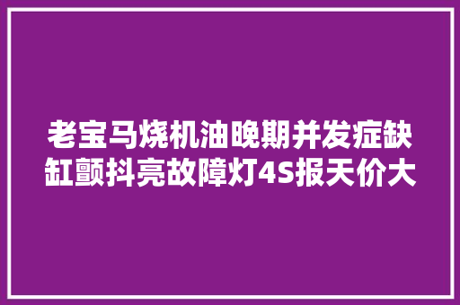老宝马烧机油晚期并发症缺缸颤抖亮故障灯4S报天价大年夜修彻底解决