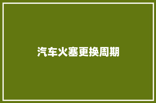 汽车火塞更换周期