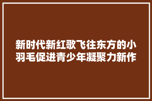 新时代新红歌飞往东方的小羽毛促进青少年凝聚力新作
