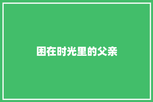 困在时光里的父亲
