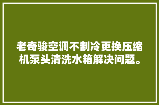 老奇骏空调不制冷更换压缩机泵头清洗水箱解决问题。 汽车知识