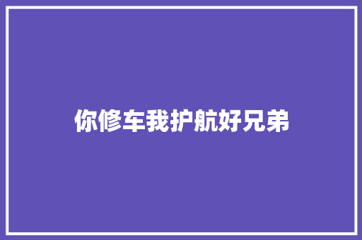 你修车我护航好兄弟