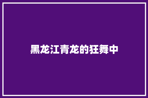 黑龙江青龙的狂舞中