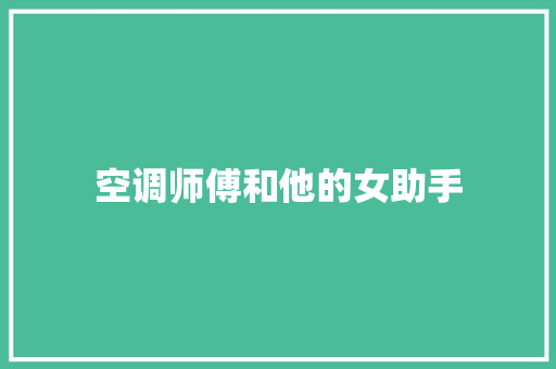 空调师傅和他的女助手