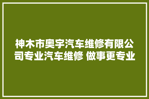 神木市奥宇汽车维修有限公司专业汽车维修 做事更专业