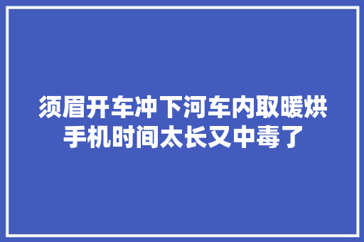 须眉开车冲下河车内取暖烘手机时间太长又中毒了